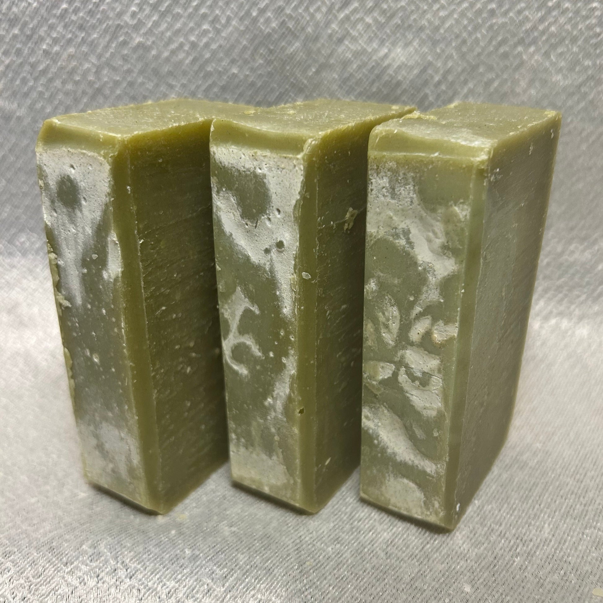 set soap bars arranged vertically